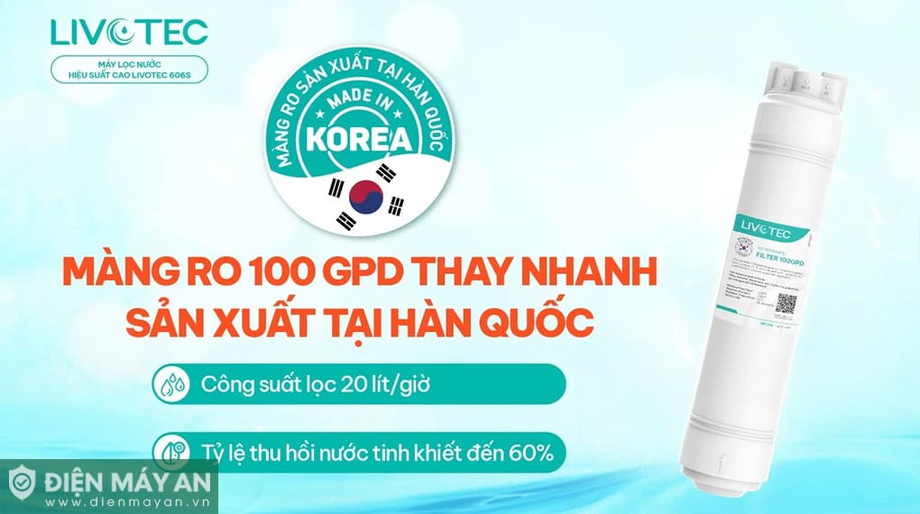Máy lọc nước Karofi Livotec 606S