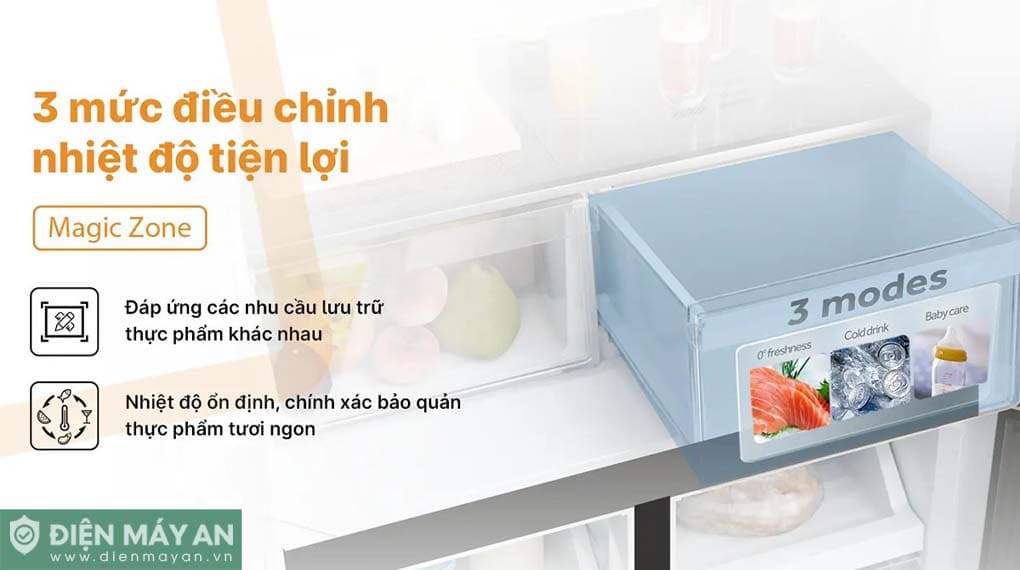 Tủ lạnh Aqua Inverter 469 lít Multi Door AQR-M560XA(GL)