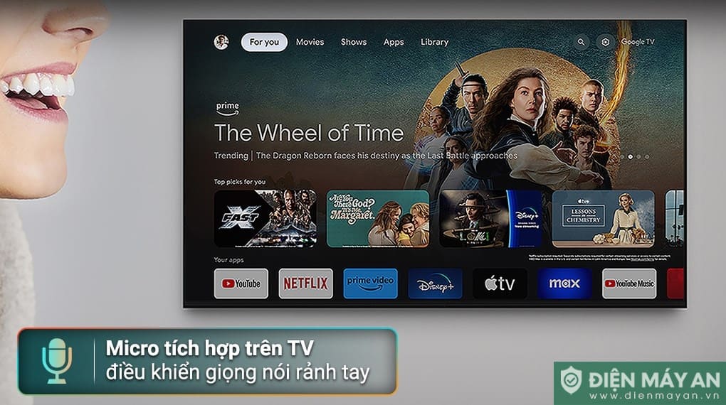 Google Tivi Mini LED Sony AI 4K 65 inch K-65XR50