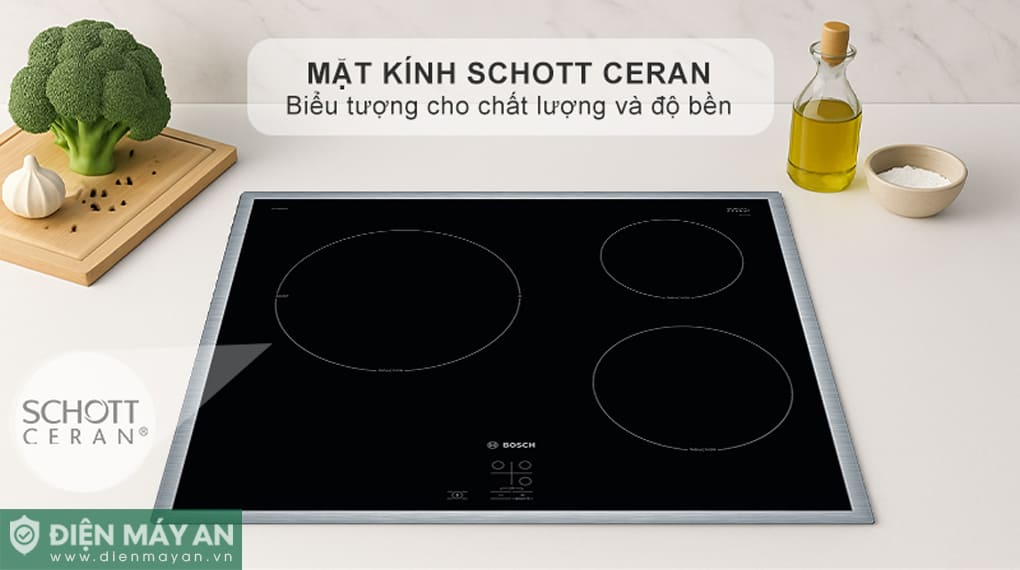Bếp từ 3 vùng nấu âm Bosch Serie 2 PUC64RAA5E