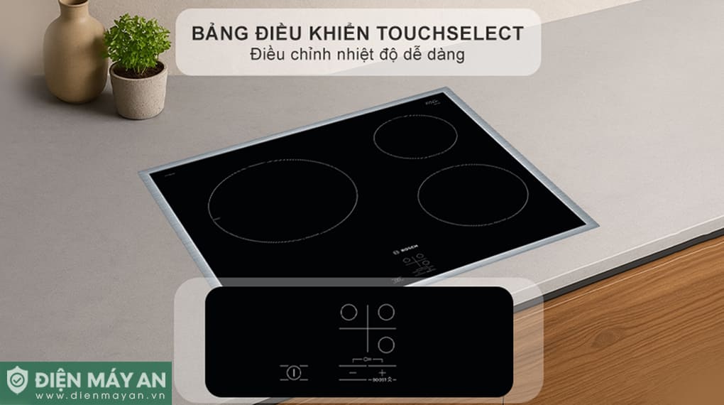 Bếp từ 3 vùng nấu âm Bosch Serie 2 PUC64RAA5E