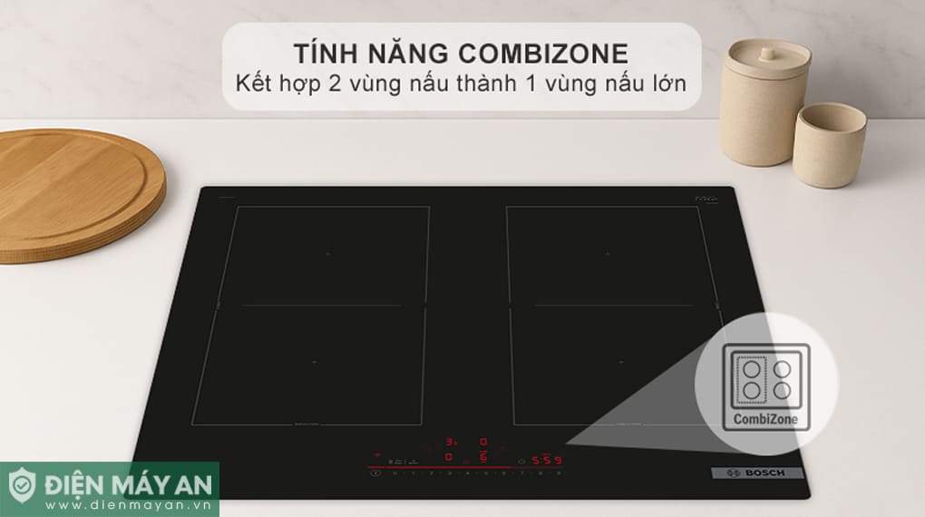 Bếp từ 4 vùng nấu âm Bosch Serie 6 PVQ61RHB1E