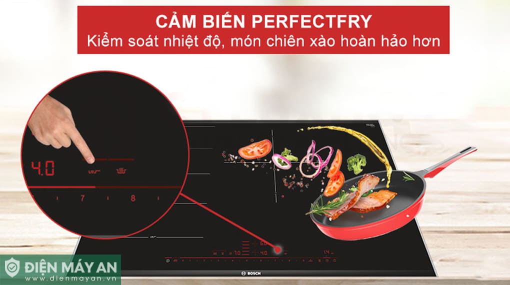 Bếp từ 4 vùng nấu âm Bosch Serie 8 PXE875DC1E