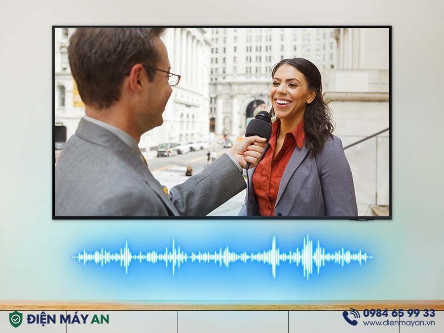 Công nghệ Adaptive Sound của Tivi Samsung 43DU7700 dùng trí tuệ nhân tạo tối ưu hóa âm thanh theo từng phân cảnh