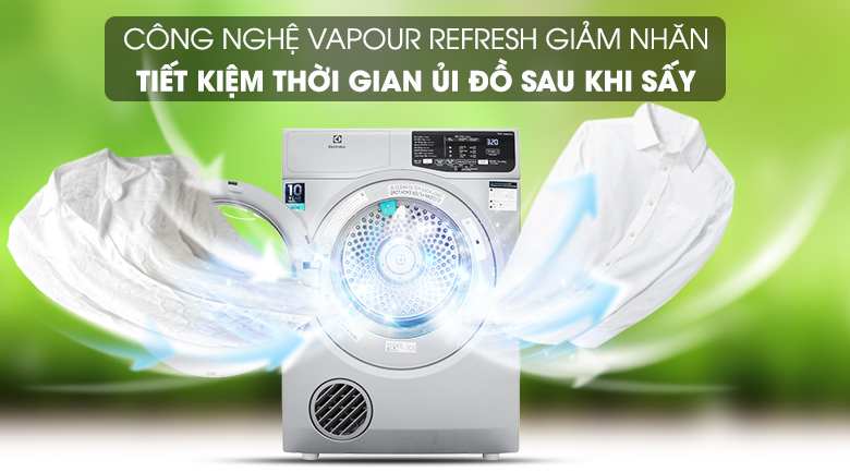 Máy Sấy Thông Hơi Electrolux UltimateCare 8.5 Kg EDS854J3WB