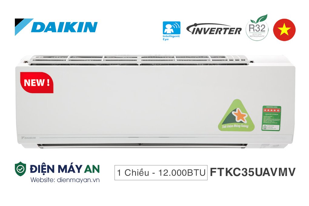 Điều Hòa Daikin Inverter 12000 BTU 1 Chiều FTKC35UAVMV