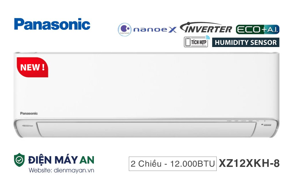 Điều Hòa Panasonic 12000BTU 2 Chiều Inverter Cao Cấp XZ12XKH-8