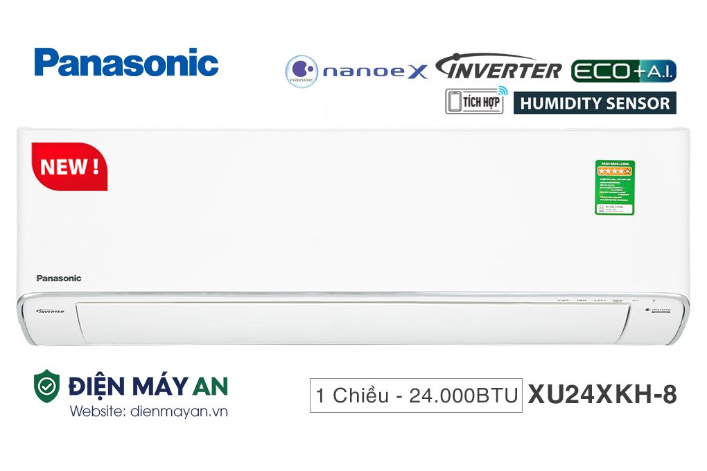 Điều Hòa Panasonic 24000BTU 1 Chiều Inverter Cao Cấp XU24XKH-8