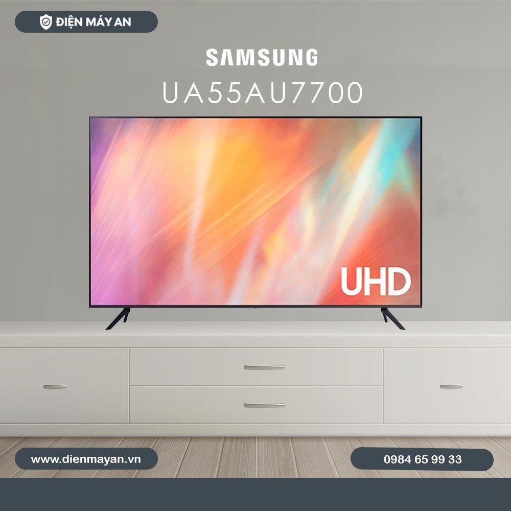 Smart Tivi Samsung 4K 55 Inch UA55AU7700 Giá Tốt