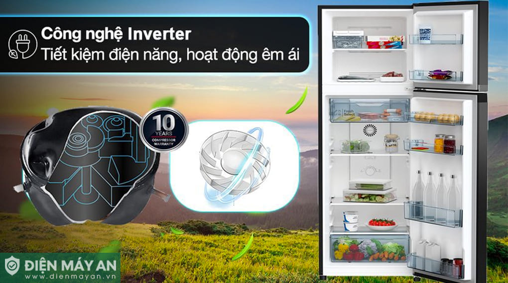 Tủ Lạnh Hitachi Inverter 344 Lít HRTN6379SGBKVN 