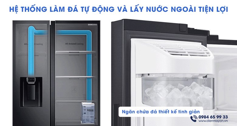 Tủ Lạnh Samsung Inverter 635 Lít Side By Side RS64R5301B4/SV