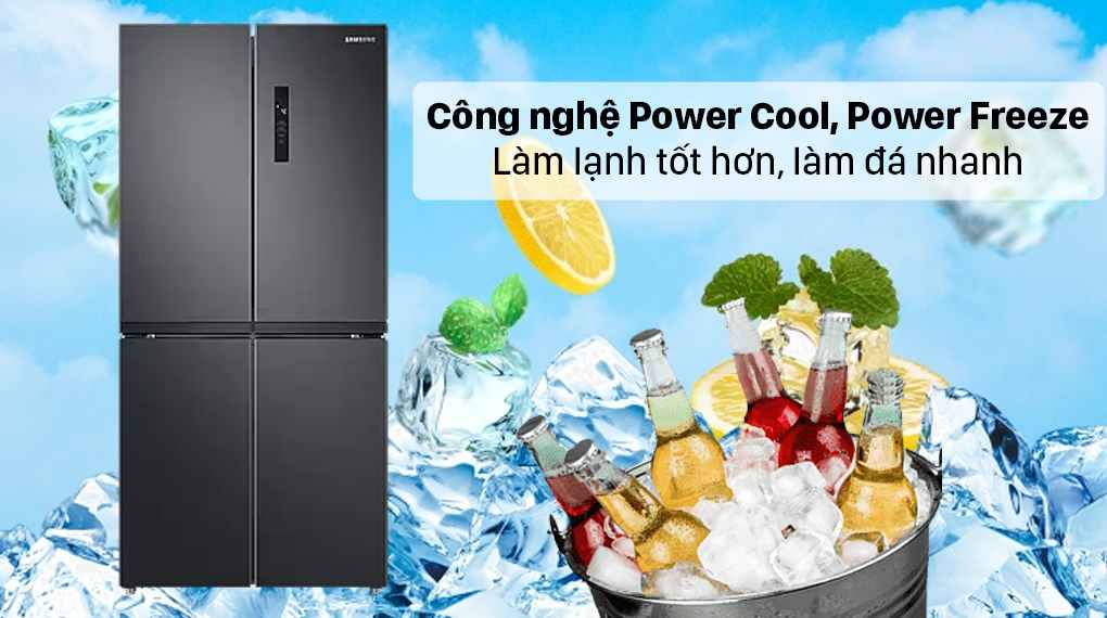 Tủ Lạnh Multi Door Samsung Inverter 488 Lít RF48A4000B4/SV