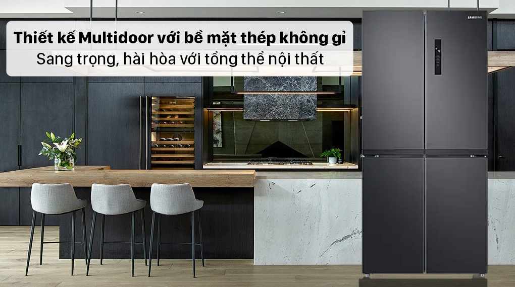 Tủ Lạnh Multi Door Samsung Inverter 488 Lít RF48A4000B4/SV