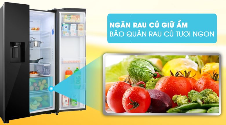 Tủ Lạnh Side By Side Samsung Inverter 635 Lít RS64R53012C/SV