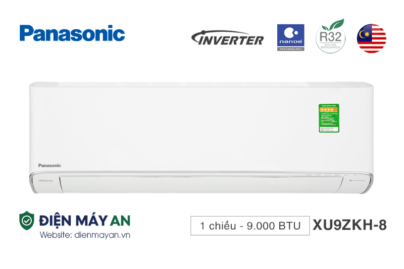 Điều Hoà Panasonic Inverter 9000 BTU 1 Chiều CU/CS-XU9ZKH-8