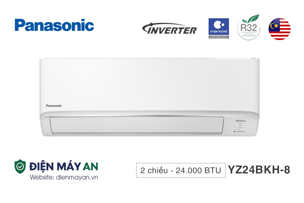 Điều Hòa Panasonic Inverter 24000 BTU 2 Chiều CU/CS-YZ24BKH-8