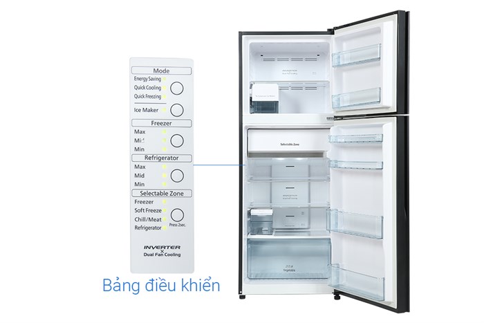 Tủ Lạnh Hitachi Inverter 349 Lít R-FVY480PGV0 GBK