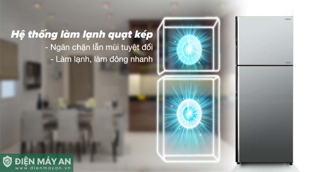 Tủ Lạnh Hitachi Inverter 406 Lít R-FVX510PGV9 MIR