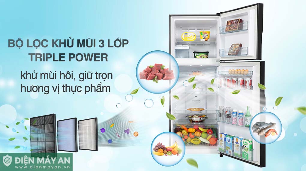 Tủ Lạnh Hitachi Inverter 366 Lít R-FVX480PGV9 MIR