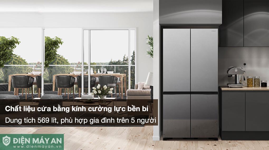 Tủ Lạnh Hitachi Inverter 569 Lít Multidoor R-WB640VGV0X MIR 