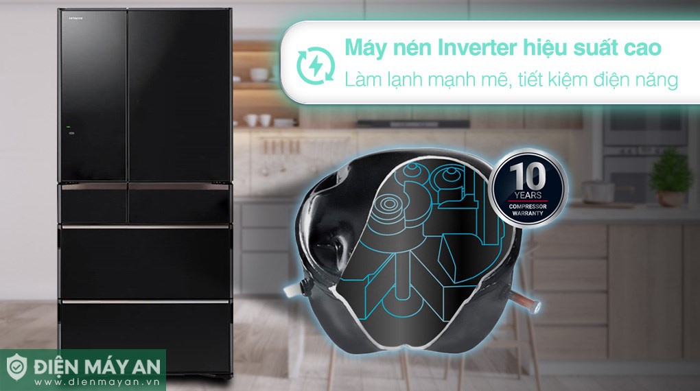 Tủ Lạnh Hitachi Inverter 615 Lít Multidoor R-WX620KV XK