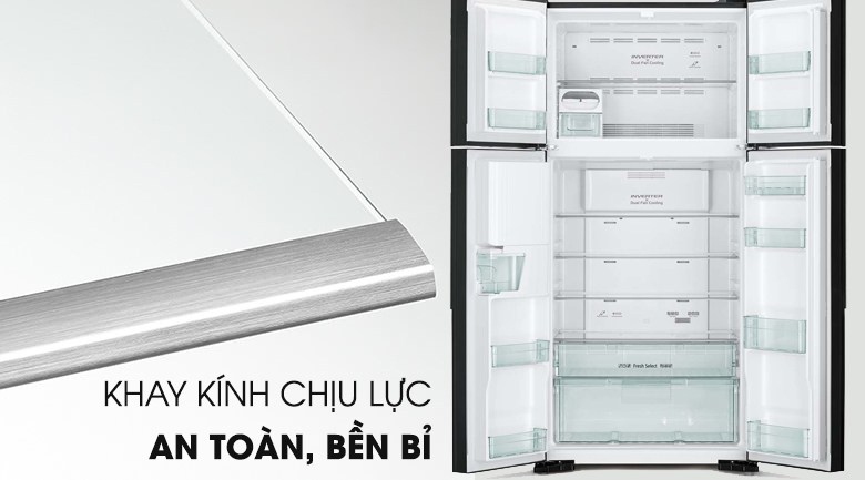 Tủ Lạnh Multi Door Hitachi Inverter 540 Lít R-FW690PGV7 GBK