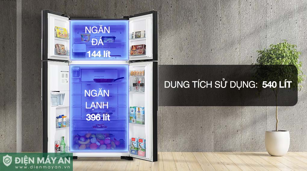 Tủ Lạnh Multi Door Hitachi Inverter 540 Lít R-FW690PGV7X GBK