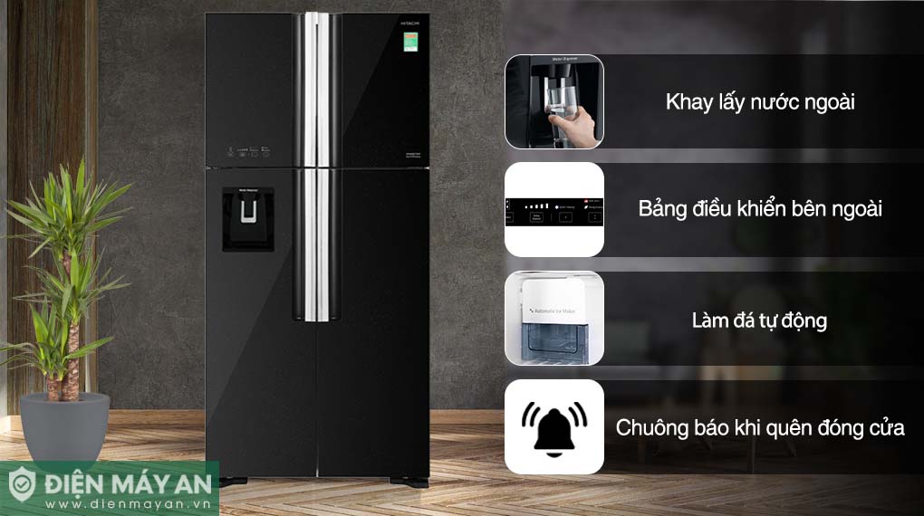 Tủ Lạnh Multi Door Hitachi Inverter 540 Lít R-FW690PGV7X GBK