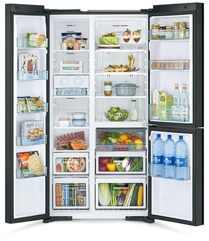 Tủ Lạnh Side By Side Hitachi Inverter 590 Lít R-M800PGV0 GBK